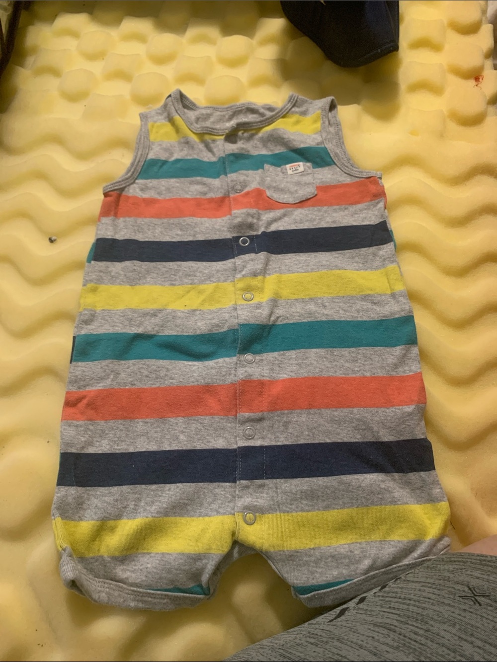 Carter's Multicolor Striped Sleeveless One-Piece